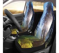 FHEDVBN National Parks Sunshine Trees - Set di 2 coprisedili anteriori per auto, protezione per sedili anteriori per auto, impermeabili, antiscivolo, universali, per sedili anteriori