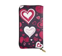FHEDVBN Portafogli per San Valentino da uomo e da donna, borsa lunga in pelle, grande borsa da lavoro, porta telefono da viaggio, porta carte di credito, portamonete con cerniera, portafogli in pelle