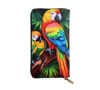FHEDVBN Portafoglio colorato pappagallo per uomo donna borsa lunga pochette in pelle grande borsa da viaggio porta telefono porta carte di credito custodia per soldi con cerniera portafogli in pelle