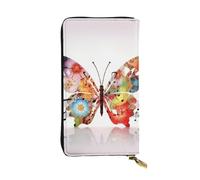 FHEDVBN Portafoglio con farfalla musicale per uomo donna borsa lunga in pelle pochette grande borsa da viaggio porta telefono porta carte di credito custodia per soldi con cerniera portafogli in pelle