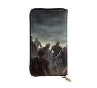 FHEDVBN Portafoglio con molti zombie per uomo donna borsa lunga pochette in pelle grande borsa da viaggio porta telefono porta carte di credito custodia per soldi con cerniera portafogli in pelle