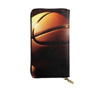 FHEDVBN Portafoglio con sfondo da basket per uomo donna borsa lunga in pelle pochette grande borsa da viaggio porta telefono porta carte di credito custodia per soldi con cerniera portafogli in pelle