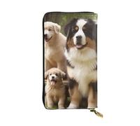 FHEDVBN Portafoglio per famiglia di cani per uomini e donne borsa lunga in pelle pochette grande borsa da viaggio porta telefono porta carte di credito custodia per soldi con cerniera portafogli in