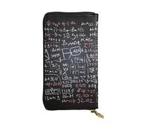 FHEDVBN Portafoglio per matematica da uomo e donna, borsa lunga in pelle, pochette grande borsa da viaggio porta telefono porta carte di credito porta soldi con cerniera portafogli in pelle regalo