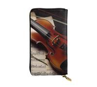 FHEDVBN Portafoglio per spartiti di violino per uomini e donne borsa lunga in pelle pochette grande borsa da viaggio porta telefono porta carte di credito custodia per soldi con cerniera portafogli in