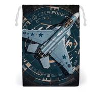 FHESDCW Air Force Fighter Jet Borsa in tela con coulisse, sacchetti riutilizzabili per gioielli da viaggio, sacchetti lavabili per regali, caramelle, cosmetici, 20 x 25 cm