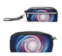 FHESDCW Astuccio con nebulosa spaziale e nuvola, grande capacità, con cerniera, borsa per cosmetici da appendere, impermeabile, per viaggi, astuccio vintage in pelle per donne e uomini