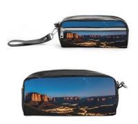 FHESDCW Astuccio per matite in stile western di grande capacità, con cerniera, da appendere, impermeabile, per viaggi, astuccio vintage in pelle per donne e uomini