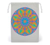 FHESDCW Borsa in tela con coulisse con mandala sfumato, sacchetti riutilizzabili per gioielli da viaggio, sacchetti lavabili per regali, caramelle, cosmetici, 20 x 25 cm
