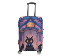 FHESDCW Cat and Magic Castle Gate - Copertura per valigie, accessori da viaggio lavabili, antigraffio e antipolvere, adatta per bagagli da 48 a 81 cm, Stile:, L, Classico