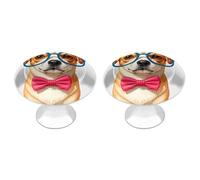 FHESDCW Confezione da 2 pomelli per armadietti in acciaio inox con viti, papillon morbido per animali domestici, per occhiali, cassetti, facili da installare, moderni per cucina, bagno, comò