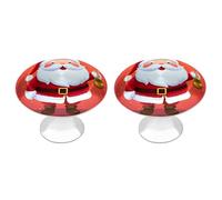 FHESDCW Confezione da 2 pomelli per armadietti in acciaio inox con viti, simpatici pomelli per cassetti di Babbo Natale, facili da installare, moderni per cucina, bagno, comò