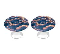 FHESDCW Confezione da 2 pomelli per armadietti in acciaio inox con viti, sulla parte superiore del cassetto della nuvola facili da installare, moderni tiranti per armadietti per cucina, bagno, comò
