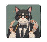 FHESDCW Cool Rich Gangster Boss - Coperta da picnic con borsa con cerniera, impermeabile, portatile, per esterni, leggera, pieghevole, per spiaggia, campeggio, parco, 150 x 150 cm