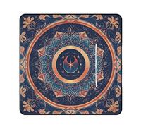 FHESDCW Coperta da picnic circolare con frammenti floreali con borsa tote con cerniera, coperta portatile impermeabile per esterni, leggera e pieghevole, per spiaggia, campeggio, parco, 200 x 200 cm