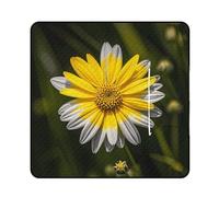 FHESDCW Coperta da picnic con fiori gialli grigi con borsa tote con cerniera, coperta portatile impermeabile per esterni, leggera e pieghevole, per spiaggia, campeggio, parco, 200 x 200 cm