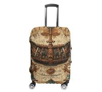 FHESDCW Copertura per bagagli antica mappa del tesoro per valigie, accessori da viaggio lavabili, protezione antigraffio e antipolvere, adatta per bagagli da 48 a 81 cm, Stile:, M, Classico