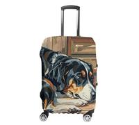 FHESDCW Copertura per bagagli con cani che dormono in casa, accessori da viaggio lavabili, antigraffio e antipolvere, protezione per valigie da 48-81 cm, Stile:, L, Classico