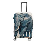 FHESDCW Copertura per bagagli in stile acquerello con elefante, accessori da viaggio lavabili, protezione antigraffio e antipolvere, adatta per bagagli da 48 a 81 cm, Stile:, S, Classico