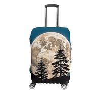 FHESDCW Copertura per valigie con alberi di pino della luna, accessori da viaggio lavabili, antigraffio e antipolvere, adatta per bagagli da 48 a 81 cm, Stile:, XL, Classico