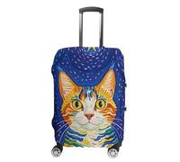 FHESDCW Copertura per valigie con gatto che guarda le stelle, accessori da viaggio lavabili, antigraffio e antipolvere, adatta per bagagli da 48 a 81 cm, Stile:, M, Classico