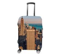 FHESDCW Copertura per valigie con grattacieli a grattacieli, accessori da viaggio lavabili, protezione antigraffio e antipolvere, adatta per bagagli da 48 a 81 cm, Stile:, XL, Classico