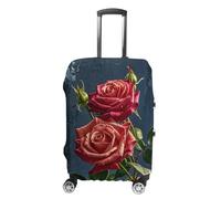 FHESDCW Copribagagli per valigie in stile shabby chic con rose, accessori da viaggio lavabili, antigraffio e antipolvere, adatto per bagagli da 48 a 81 cm, Stile:, L, Classico