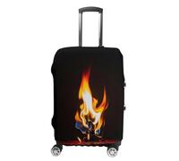 FHESDCW Copripagagli per valigie con fiamme rosse brucianti, accessori da viaggio lavabili, antigraffio e antipolvere, protezione per valigie da 48-81 cm, Stile:, L, Classico