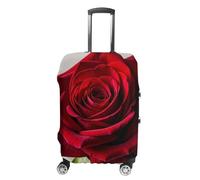 FHESDCW Elegante copertura per valigie con rosa rossa, accessori da viaggio lavabili, antigraffio e antipolvere, adatta per bagagli da 48 a 81 cm, Stile:, S, Classico