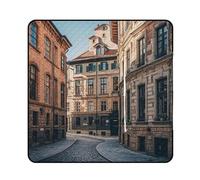 FHESDCW Facade Architecture - Coperta da picnic con immagine urbana con borsa tote con cerniera, coperta impermeabile portatile per esterni, leggera, pieghevole, per spiaggia, campeggio, parco, 150 x