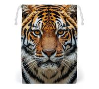 FHESDCW Fierce Tiger Borsa in tela con coulisse, sacchetti riutilizzabili per gioielli da viaggio, sacchetti lavabili per regali, caramelle, cosmetici, 20 x 25 cm