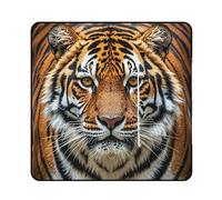 FHESDCW Fierce Tiger, coperta da picnic con borsa tote con cerniera, impermeabile, portatile, per esterni, leggera, pieghevole, per spiaggia, campeggio, parco, 150 x 150 cm
