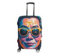 FHESDCW Interessante copertura per bagagli con motivo a faccia per valigie, accessori da viaggio lavabili, protezione antigraffio e antipolvere per bagagli da 48-81 cm, Stile:, M, Classico