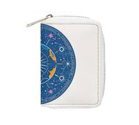 FHESDCW Interessante porta carte di credito con viso di sole per uomini e donne, porta carte di credito in pelle con 20 scomparti per carte di credito piccola borsa con cerniera