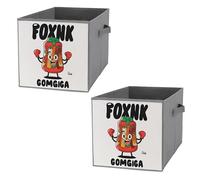 FHESDCW Interessante scatola portaoggetti pieghevole Kimchi con manici, cubi Oxford resistenti, organizer pieghevole per casa, scaffale, ufficio, viaggi