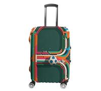 FHESDCW Lettere con elementi calcistici per valigie, accessori da viaggio lavabili, protezione antigraffio e antipolvere, adatta per bagagli da 48 a 81 cm, Stile:, S, Classico
