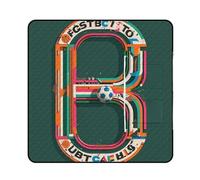 FHESDCW Lettere con elementi di calcio coperta da picnic con borsa tote con cerniera, coperta impermeabile portatile per esterni, tappetino leggero pieghevole per spiaggia, campeggio, parco, 150 x 150