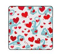 FHESDCW Love Little Dragon, coperta da picnic con borsa con cerniera, impermeabile, portatile, per esterni, leggera, pieghevole, per spiaggia, campeggio, parco, 150 x 150 cm