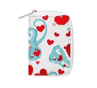 FHESDCW Love Little Dragon - Porta carte di credito per uomini e donne, in pelle, con 20 scomparti per carte di credito, piccola borsa con cerniera