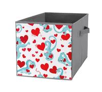 FHESDCW Love Little Dragon - Scatola portaoggetti pieghevole con manici, resistente Oxford, 1 organizer pieghevole per casa, scaffale, ufficio, viaggi