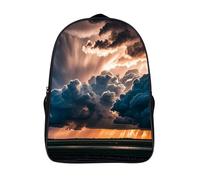 FHESDCW Magnifico zaino Rainstorm Cloud di grande capacità, zaino per laptop da 16 pollici con 2 scomparti, borsa da viaggio ergonomica resistente per uomini e donne