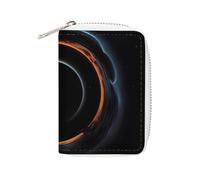 FHESDCW Mysterious Cosmic Black Holes Porta carte per uomini e donne, porta carte di credito in pelle con 20 scomparti per carte di credito, piccola borsa con cerniera