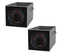 FHESDCW Mysterious Cosmic Black Holes Scatola portaoggetti pieghevole con manici, cubi portaoggetti Oxford resistenti, 2 pezzi, organizer pieghevole per armadio, per casa, scaffale, ufficio, viaggi