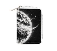 FHESDCW Porta carte di credito The Mysterious Burning of The Sun per uomini e donne, porta carte di credito in pelle con 20 scomparti per carte di credito piccola borsa con cerniera