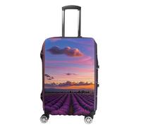 FHESDCW Purple Sunset Lavanda Flower Copribagagli per valigie, accessori da viaggio lavabili, protezione antigraffio e antipolvere per bagagli da 48-81 cm, Stile:, M, Classico