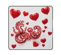 FHESDCW Red Love Little Dragon Coperta da picnic con borsa tote con cerniera, impermeabile, portatile, per esterni, leggera, pieghevole, per spiaggia, campeggio, parco, 200 x 200 cm