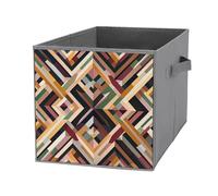FHESDCW Scatola portaoggetti pieghevole a forma di diamante con manici, resistente Oxford, 1 organizer pieghevole per casa, scaffale, ufficio, viaggi