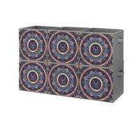 FHESDCW Scatola portaoggetti pieghevole con frammenti floreali circolari, con manici, cubi Oxford resistenti, organizer pieghevole per casa, scaffale, ufficio, viaggi