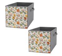 FHESDCW Scatola portaoggetti pieghevole con manici, resistente Oxford, 2 pezzi, organizer pieghevole per armadio, per casa, scaffale, ufficio, viaggi