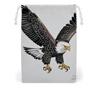 FHESDCW Sketch of Bald Eagle Diving Borsa in tela con coulisse, sacchetti riutilizzabili per gioielli da viaggio, sacchetti lavabili per regali, caramelle, cosmetici, Stile:, 1 Count (Pack of 1)